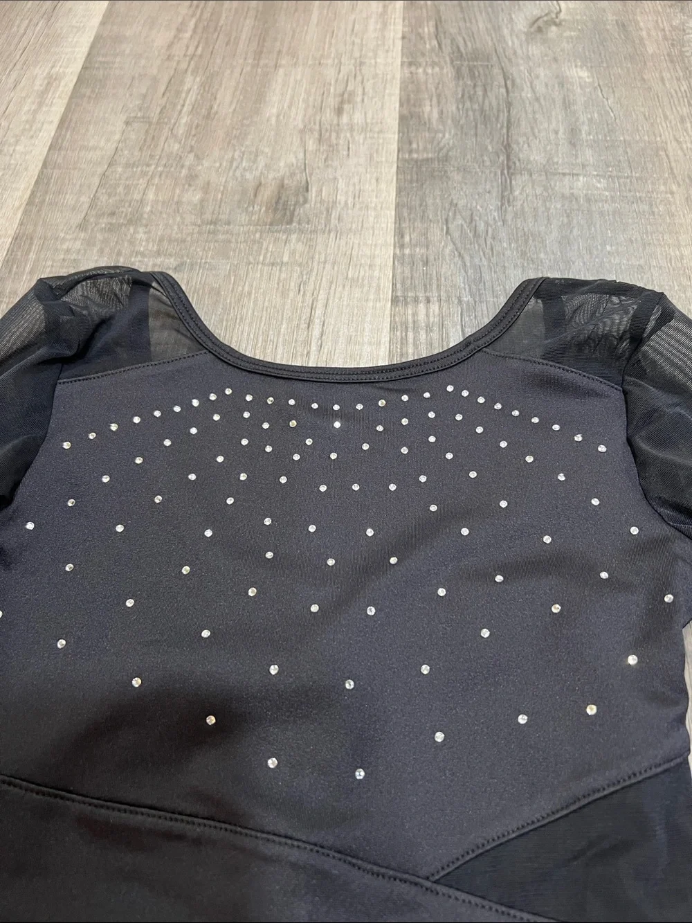 NWT justice Long Sleeve Mesh Leotard with scrunchie size XS (5/6)